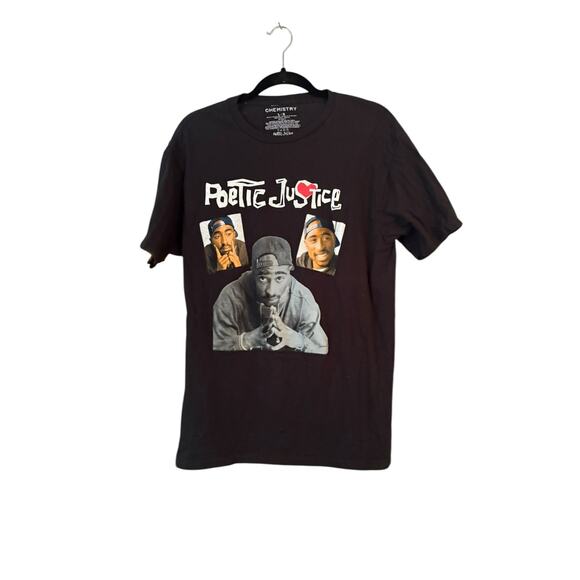 Tupac Poetic Justice Graphic T-shirt L Streetwear Grunge Goth Rap Hip Hop Music - Picture 1 of 6